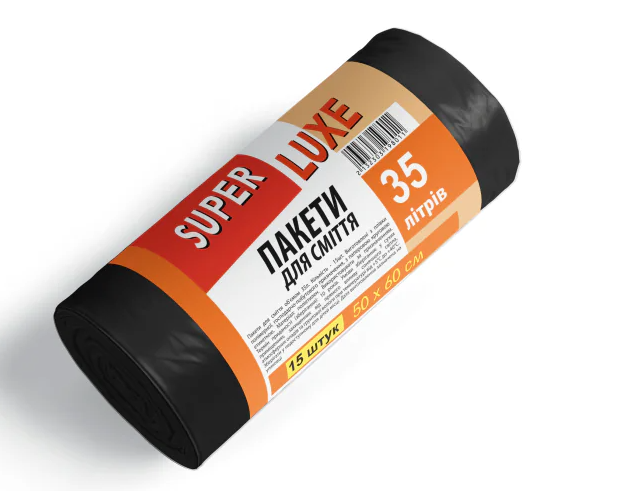 Пакети для сміття 35*15 ТМ Super Luxe